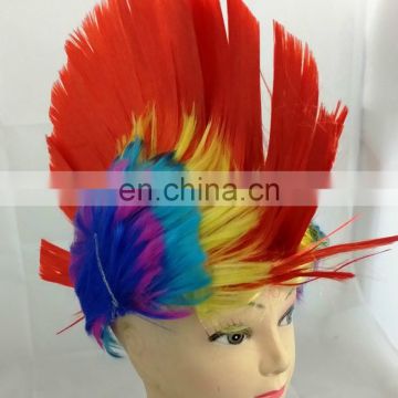 Red Mohawk Punk Kids Fancy Dress Wig Adults Party Disco Stag Hen Do Novelty Wigs FW2163