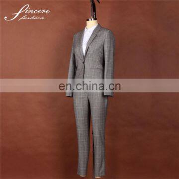 Ladies Wool/Polyester Lattice Fabric Fancy Ladies Suits Business Suits photo-2