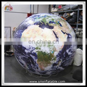 Custom Inflatbale Earth World Globe Sky Ball Helium Planet For Solar System Air Balloon