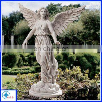 custom resin large size outdoor decor wing angel figurine