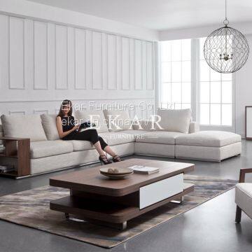 Latest Designs Sectional Fabric Living Room Furniture L Shape Sofa