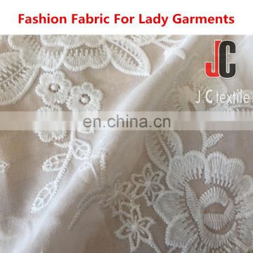 JC1755 shaoxing wholesale soft ity polyester chiffon dubai fabric embroidery