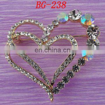 100%QC Bailange wholesale plating rhinestone costume jewelry pins brooches for evening dress