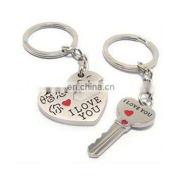 Heart and Key Lover Keychain, Metal Couple Lover Keychain