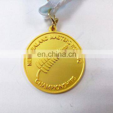 Matte gold plating zinc alloy casting medal rowing championships customized medal