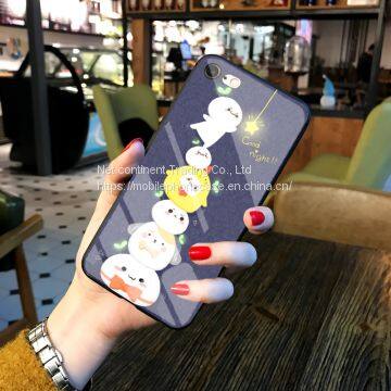 Чехол для iPhone 8, чехол для iPhone 7, задняя крышка из закаленного стекла 9H [устойчивая к царапинам] + мягкий силиконовый бортик [амортизирующий удары] для iPhone 8/7 (черный)