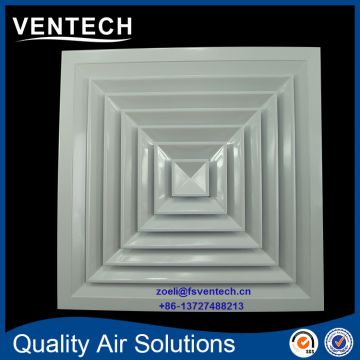 HVAC Square Supply Air Diffuser, High Ceiling Square Diffuser