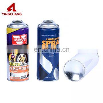 Customized 450ml round purple empty tin aerosol cans