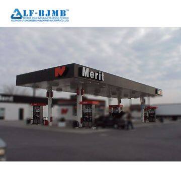 Space Frame Gas Petrol Filling Station Steel Structure Fuel Station Canopy
