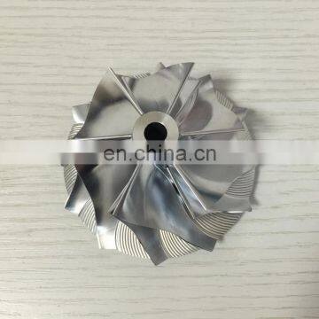 RHG6 60.65/82.05mm 6+6 blades high performance turbo milling/aluminum 2618/billet compressor wheel Chevy 6.6L