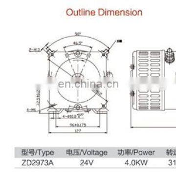 Forklift Electric Motor 24 v dc Motor 4kw dc Motor photo-5