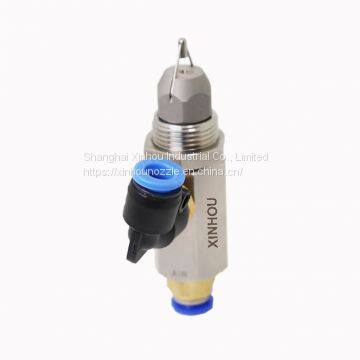 Stainless steel ultrasonic air atomizing fog spray nozzle