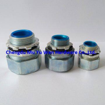 Straight liquid tight zinc alloy flexible conduit fittings