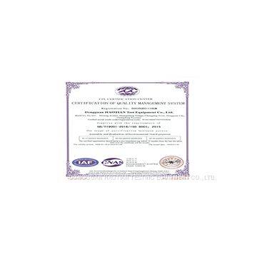 CERTIFICATION OF QUALITY MANAGEMENT SYSTEM