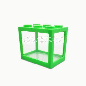 New Product Lego Design Led Aquarium Plastic Fish Tank Wholesale