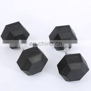 Adjustable Dumbbell Logo Sport Gym Fitness Cheap Dumbbell Sets Hex Rubber Dumbbells photo-5