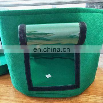 Custom Transparent Window Plant Felt Grow Bags With Handles photo-2