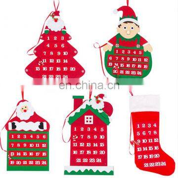 christmas hanging decoration felt tree craft with numbers