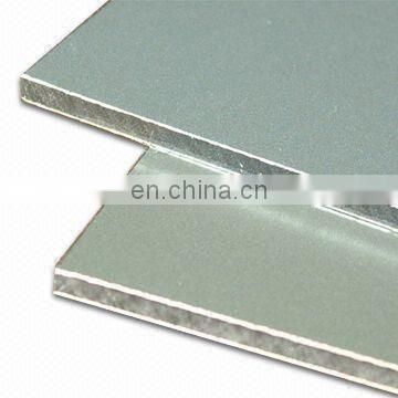 Anodized silver brushed aluminum composite panel