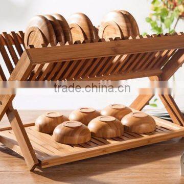 Accept OEM Bamboo Dish Rack,bamboo Bowls Rack