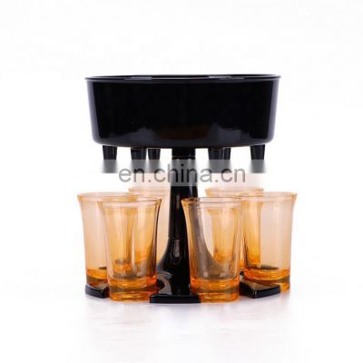 Coffee beer wine milk 6 Way Shot glass dispenser holder Multi shot dispenser dispensers