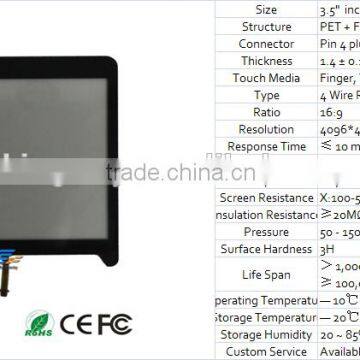 3.5 Inch Glass Touch Button Panel for GPS and Medical Dervice photo-2