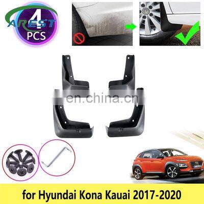 4PCS for Hyundai Kona Kauai 2017 2018 2019 2020 Mudguards Mudflaps Fender Guards Splash Mud Flaps Cladding Wheel Car Accessories