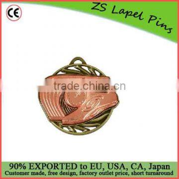 FREE artwork design quality custom BRONZE VORTEX ATHLETICS MEDAL