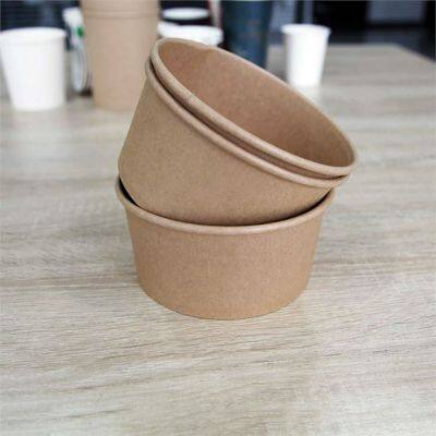 Kraft paper disposable food bowls