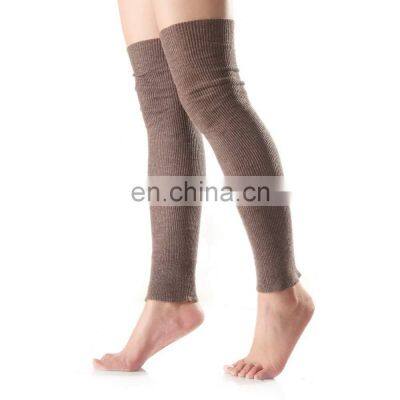 Women Solid Color Plain Knit Yoga Cashmere Leg Warmers