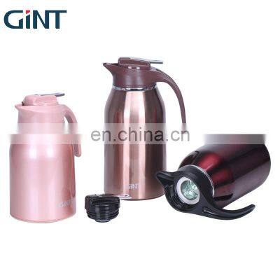 GiNT 1.6L Home Office Tea Pot Stainless Steel Outer Glass Inner Coffee Pots