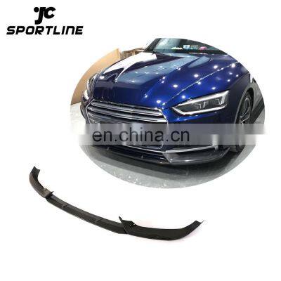 RS5 Style Carbon Fiber A5 S5 Front Spoiler for Audi A5-Sline S5 2017-2018 3PCS/SET