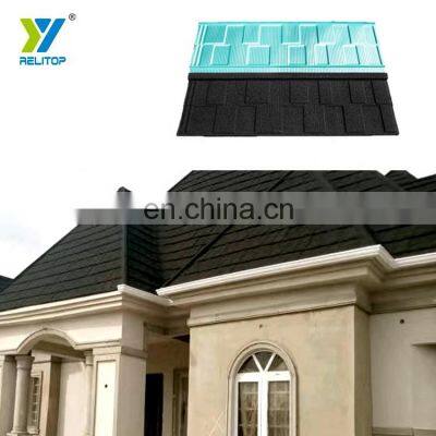 Stone Coated Aluminum Zinc metal Steel Roof Roofing shingle type for Nigeria Kenya Togo Ghana market