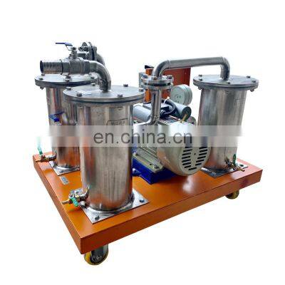Small Size Portable 32Lpm Stainless Steel Edible Olive Oil Sunflower Oil Filter Machine photo-3