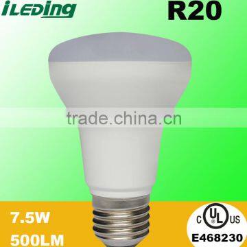 UL ETL Approved 120V Dimmable 7.5W 500lm LED R20
