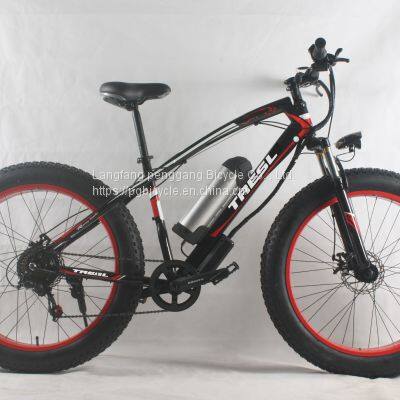 Fat Tire Electric Bicycle 26inch Steel 21 speed E-bike