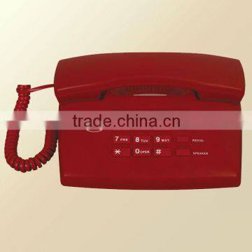 red telecom hotel design handset telephone