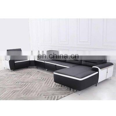 High Quality L shaped Home Living Room Furniture customize leather Living Room Sofas Set