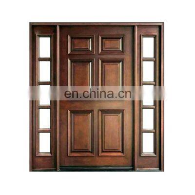 dark black wooden front exterior door installation for factory sales