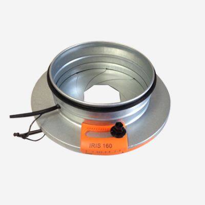 Manual Control Hvac Galvanized Steel IRIS 160mm Damper