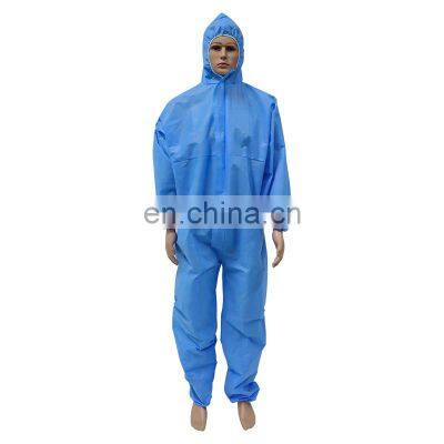 Sms Coveralls Ppe Spunlace Disposable Coverall with blue size xxxl