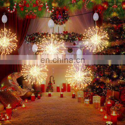 Creative Motor Rotation IP44 Waterproof USB Led Starburst Light Christmas Led Firework Lights Copper Wire Decoration Lights photo-2