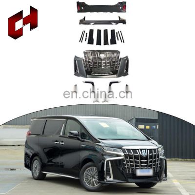 Ch Best Fitment Spoiler Front Lip Support Splitter Rods Led Tail Lights Auto Body Kits For Toyota Alphard 2018-2020