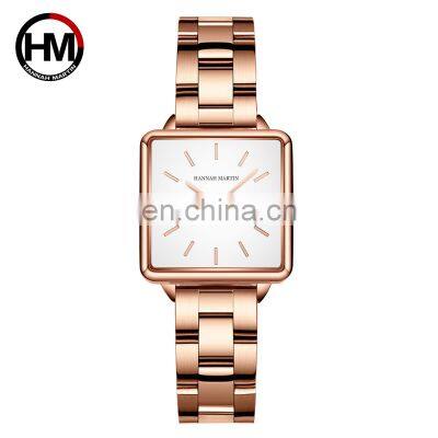 HANNAH MARTIN 108 Business Ladies Japan Quartz Movt Custom Logo Watch Stainless Steel Life Waterproof Wristwatches Luxury Watch