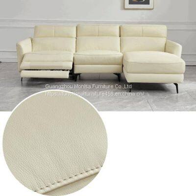 Modern Minimalist Living Room Corner Sofa Three-Seat Combination L-Shaped Chaise Longue Leather Function Electric Sofa photo-3