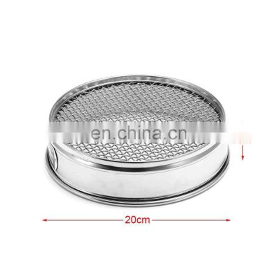 ASTM 12-200 Mesh Round Shape Stainless Steel Woven Wire Mesh Sieve Soil/Sand Sieve