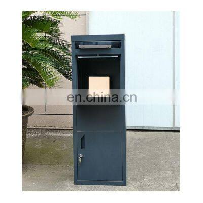 Outdoor Metal Post Drop Box Anti-rust Power Coated Stainless Steel Mail Letter Large Parcel Box For Posting