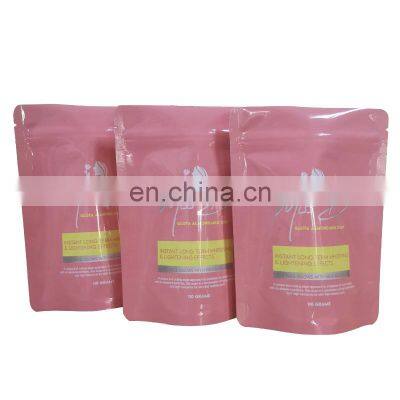 Stand up custom logo foil packaging plastic zipper bag 110g soap pouches bag package