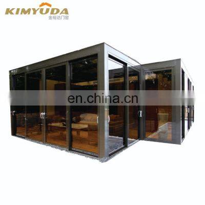 JYD Aluminum Alloy Cover Frame Modern Glass Houses Veranda Sunroom With Tempered Glass photo-4