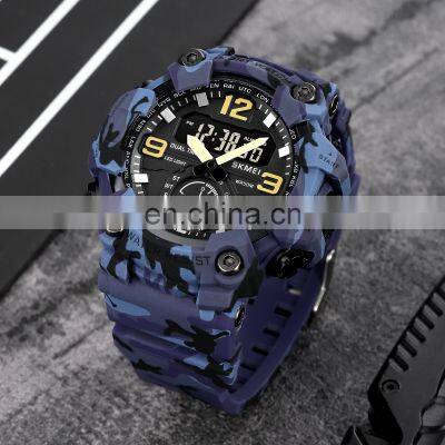 Reloj Skmei 1965 New Men Watch Dual Time Analog Digital Display Waterproof Army Sports Watch Quartz Men Wrist